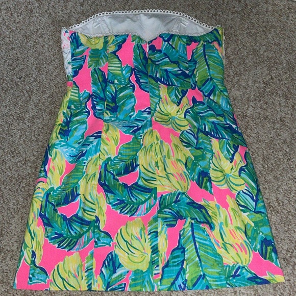 Lily Pulitzer Brynn dress in the color pink sunset - Picture 3 of 8